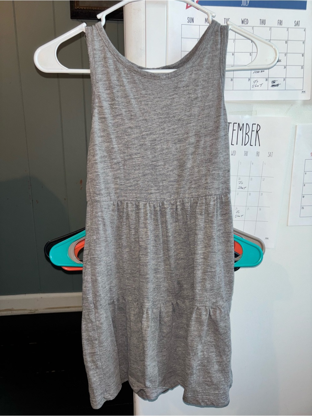Old Navy Gray Tiered Sundress